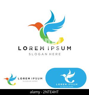 Hummingbird Logo Design Vektor Vorlage Stock Vektor