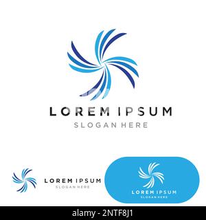 Design-Elemente für Tornado, Vortex und Hurricane-Logo Stock Vektor