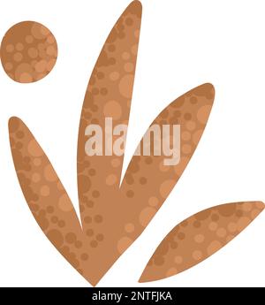 Trockenes Herbstblatt von Eichen-, Esche- und Birkenbäumen in verschiedenen Farben. Draufsicht auf das Baumblatt. Herbstlaub-Set in Gold, Rot, Braun und Grün. Flach Stock Vektor