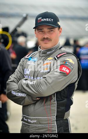 #24: Brett Moffitt, GMS Racing, Chevrolet Silverado ISM Connect during qualifying for the NASCAR Gander Outdoors Truck Series JEGS 200 at Dover International Speedway, Friday, May 3, 2019, in Dover, De. (AP Photo/NKP, Logan Whitton) MANDATORY CREDIT