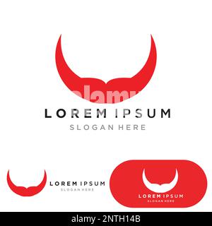 Abstraktes Shield Bull-Logo, Logo-Symbol für Hornabzeichen Stock Vektor