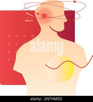 Schwindel und Kopfschmerzen - Bestandsdarstellung als EPS 10-Datei Stock Vektor