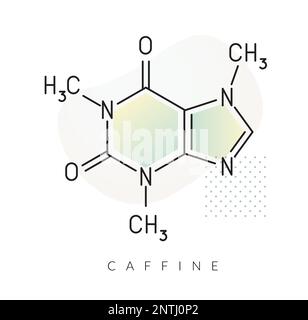 Chemische Formel für Koffein – Bestandsdarstellung als EPS 10-Datei Stock Vektor