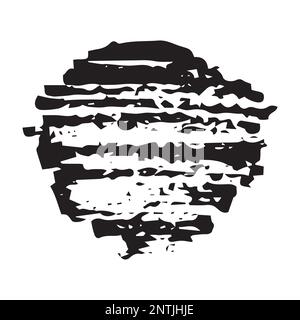 Grunge Circle, handbemalt mit Tintenfarbe Stock Vektor