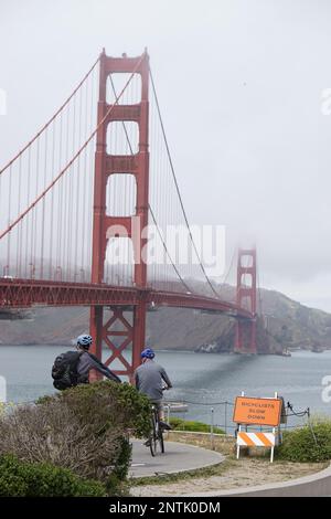 san francisco, Kalifornien, USA februar 18 2023 landschaftlich reizvolle World Golden Gate Bridge Stockfoto