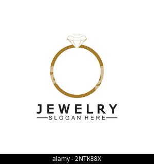 Design-Konzept des „Abstract Diamond for Jewelry Business“ Stock Vektor