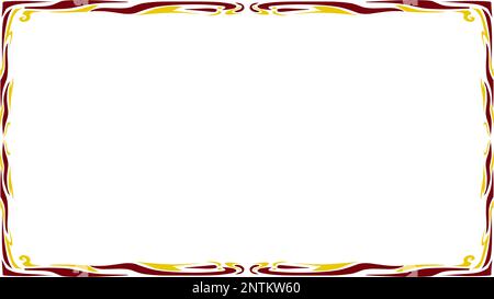 Hintergrund der abstrakten Darstellung mit braunem und gelbem Rand. Perfekt für Website-Hintergrundbilder, Einladungskarten, Grußkarten, Poster Stock Vektor