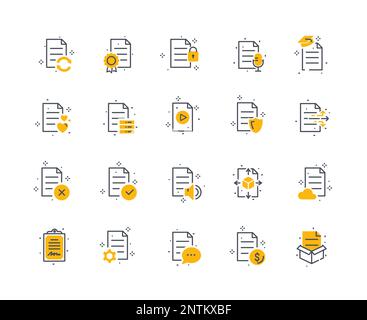 Farbsatz für Dateisymbole Stock Vektor