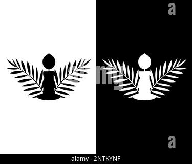 Eine Gruppe schwarz-weißer Silhouetten für die Feiertagswoche für Ihre Designs. Religiöse Postkarte und Symbole. Vektordarstellung Stock Vektor