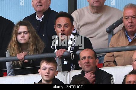 Wembley, Großbritannien. 26. Februar 2023. ANT McPartlin sieht beim Carabao-Cup-Finale nachdenklich aus, Manchester United gegen Newcastle United, Wembley Stadium, London, Großbritannien, am 26. Februar, 2023. Guthaben: Paul Marriott/Alamy Live News Stockfoto