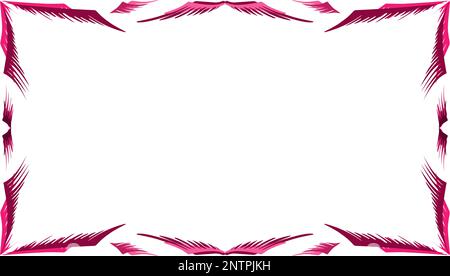 Abstrakter Hintergrund mit violettem Flügelrahmen. Perfekt für Grußkarten, Einladungskarten, Bilderrahmen, Website-Tapeten. Stock Vektor