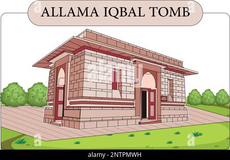 allama iqbal Grab, Poet Tombe, Poet Pakistan Stock Vektor