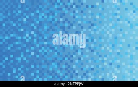 Vector Blue Pixel Texture Illustration. Hintergrund Für Computer Und Digitale Technologie. Stock Vektor