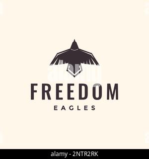 Freedom Flying Launch Bird Carnivore Modern Simple Polygon Logo Vector Icon Stock Vektor