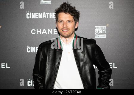 Paris, Frankreich, 27. Februar 2023, Vorschau des Films The Syndicalist, Schauspieler Pierre Deladonchamps, Francois Loock/alamy Stockfoto