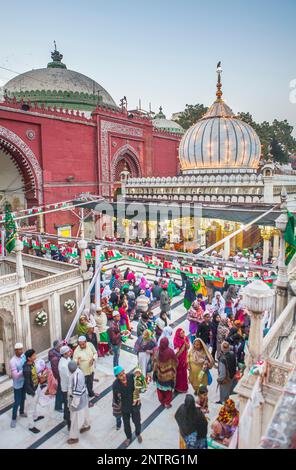 Hazrat Nizamuddin Dargah, Delhi, Indien Stockfoto