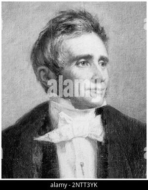 Charles Goodyear (1800-1860), amerikanischer Erfinder und selbst unterrichteter Chemiker, der vulkanisierten Gummi erfand, Foto eines Porträtbildes von George P. Healy nach einem unbekannten Künstler, 1900-1912 Stockfoto