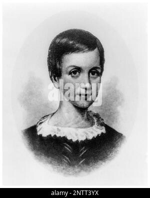 Emily Dickinson (1830-1886), amerikanische Dichterin, Porträtgravierung einer unbekannten Künstlerin, 1894 Stockfoto