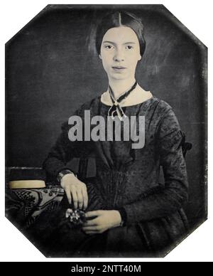 Emily Dickinson (1830-1886), amerikanische Dichterin, Porträtfoto, Daguerreotyp eines unbekannten Künstlers, 1846-1847 Stockfoto