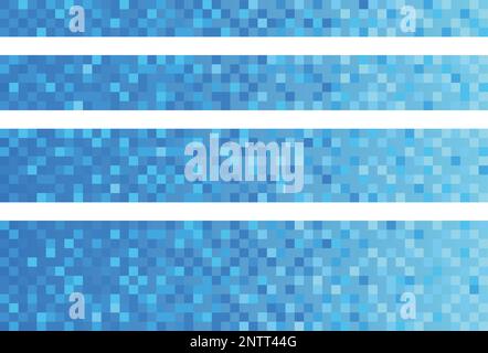 Vector Blue Pixel Texture Illustration. Hintergrund Für Computer Und Digitale Technologie. Stock Vektor