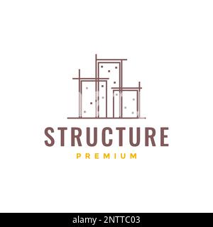 Apartment-Immobilien Bauarchitekt Gebäude modernes Logo Design Vektorsymbol Stock Vektor