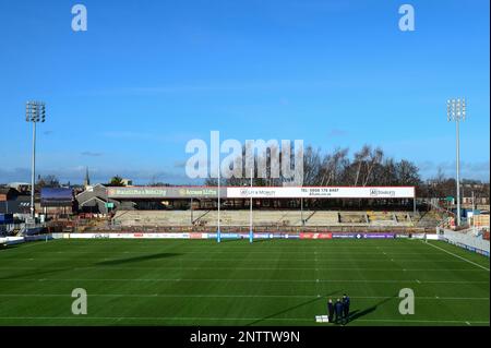 Wakefield, England - 15. Januar 2023 - Bauarbeiten am Be Well Stadion, Wakefield. Rugby League Reece Lyne Testimonal Match Wakefield Trinity Halifax Panthers im Be Well Support Stadium, Wakefield, Großbritannien - Stockfoto