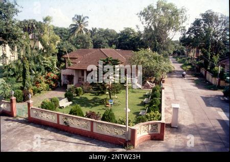 Bangalow, Haus in Moti Daman, Dadra & Nagar Haveli, Indien. Stockfoto