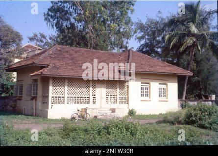Bangalow, Haus in Moti Daman, Dadra & Nagar Haveli, Indien. Stockfoto