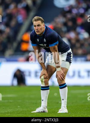 Paris, Frankreich, 26. Februar 2023. Schottlands Duhan van der Merwe während des Guinness Six Nations-Spiels im Stade de France, Paris. Kredit: Ben Whitley/Alamy Live News Stockfoto