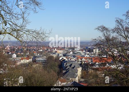 Blick vom Sparrenburg an einem sonnigen Tag 2023 Stockfoto