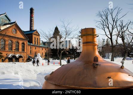 Sapporo Beer Museum und Bier Gärten, die ehemalige Sapporo-Brauerei, Sapporo, Hokkaido, Japan Stockfoto