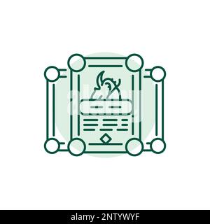 Symbol für die Farblinie der Gamefi-Karten. Digitale Kryptografie. Piktogramm für Webseite. Stock Vektor