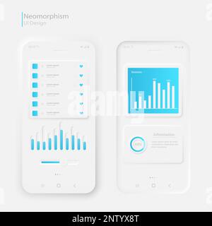Benutzeroberflächenelemente für eine mobile Anwendung. Eine Reihe von Benutzeroberflächensymbolen. Stock Vektor