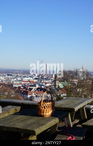 Picknick in einer Stadt wie Bielefeld Stockfoto