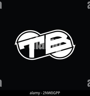 TB Logo Monogramm abstrakte unendliche Form halbrunde Vektorbilder Designvorlage Stockfoto