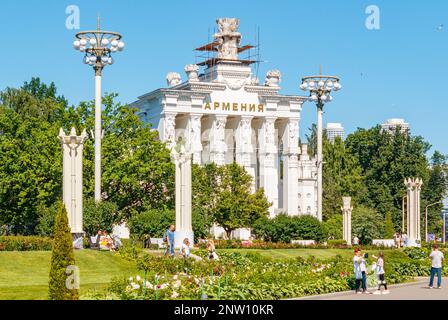 Alle russischen Ausstellungszentren VDNH Pavillon Armenien Stockfoto