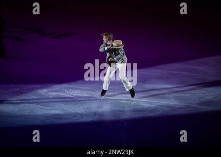 26. Februar 2023, Turin, Italien, Italien, Turin 25. Februar 2023 Palavela.CINEMA ON ICE.Ice Skating ..Daniel Grassl (Kreditbild: © Tonello Abozzi/Pacific Press via ZUMA Press Wire) NUR REDAKTIONELLE VERWENDUNG! Nicht für den kommerziellen GEBRAUCH! Stockfoto