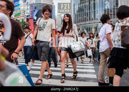 Scramble Kousaten in Shibuya.Tokyo Stadt, Japan, Asien Stockfoto