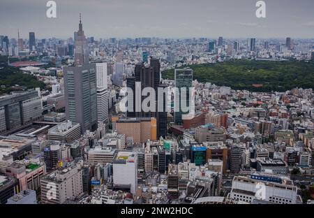 Aussicht vom Metropolitan Government von Tokio Gebäude, Shinjuku, Tokyo City, Japan, Asien Stockfoto