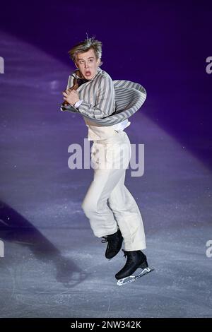 26. Februar 2023, Turin, Italien, Italien, Turin 25. Februar 2023 Palavela.CINEMA ON ICE.Ice Skating ..Daniel Grassl (Kreditbild: © Tonello Abozzi/Pacific Press via ZUMA Press Wire) NUR REDAKTIONELLE VERWENDUNG! Nicht für den kommerziellen GEBRAUCH! Stockfoto