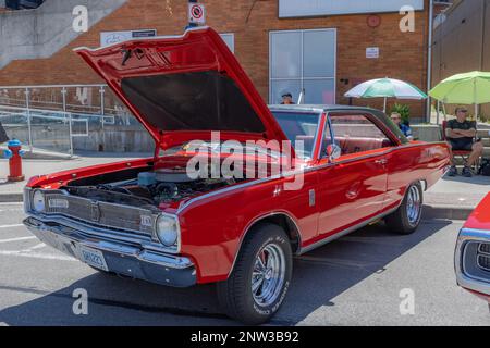 Burlington, ONTARIO, Kanada - 9. Juli 2022 : 1969 Dodge Dart bei der Burlington Car Show Stockfoto