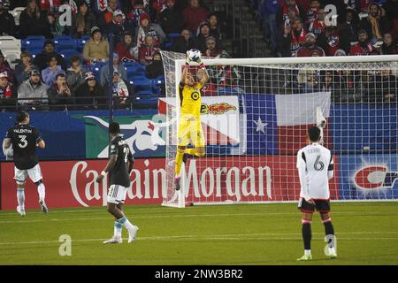 Frisco, USA. 25. Februar 2023. Samstag, 25. Februar 2023: Minnesota United Torwart Dyane St. Im Toyota Stadium in Frisco, Texas./Eyepix Group Credit: SIPA USA/Alamy Live News Stockfoto