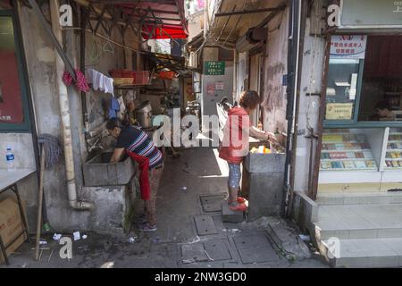 Alte Straßen in Shanghai, China Stockfoto