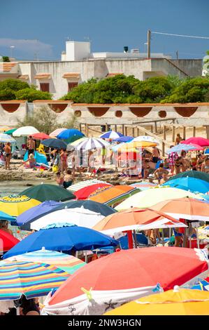 Der Strand in Punta Prosciutto, am Ionischen Meer, Italien Stockfoto