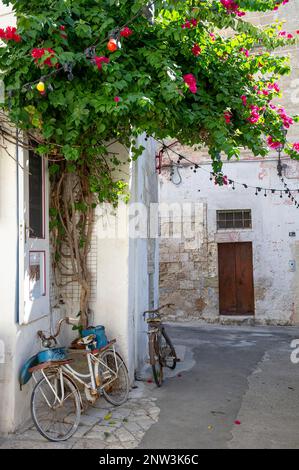 Eine ruhige Ecke in Manduria, Apulien, Italien Stockfoto