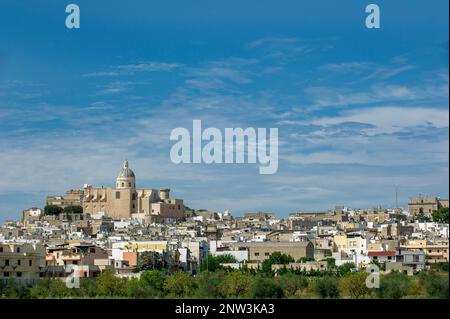 Blick auf Oria, Apulien, Italien Stockfoto