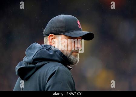 Dateifoto vom 04.-02-2023 von Jurgen Klopp, Manager in Liverpool, der akzeptiert, dass dies die Woche ist, um seiner Saison den nötigen Anstoß zu geben, um sie in die Top-4 zu treiben. Ausgabedatum: Dienstag, 28. Februar 2023. Stockfoto