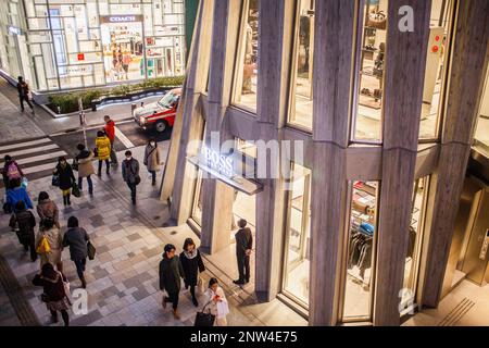 Keyaki Gebietstausch von dem Architekten Norihiko Dan Omotesando Straße. Tokyo. Japan. Stockfoto