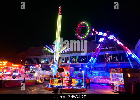 Derby City Messe auf dem Marktplatz Februar 2023 Stockfoto