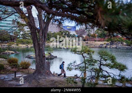 Kyu-Shiba-Rikyu Garten, Tokyo, Japan Stockfoto